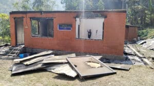 KNC processing plant burned down to ashes after an accidental fire.